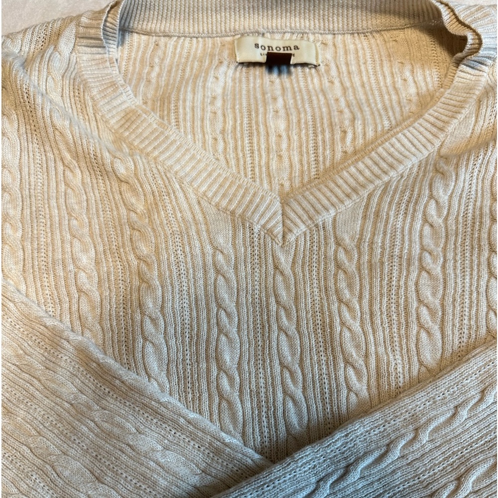 Sonoma Cream Sweater SIZE XL - Picture 4 of 10